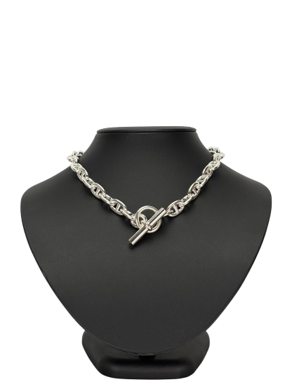 HERMES - Silver 925 Chaine d'Ancre Mantel Necklace 