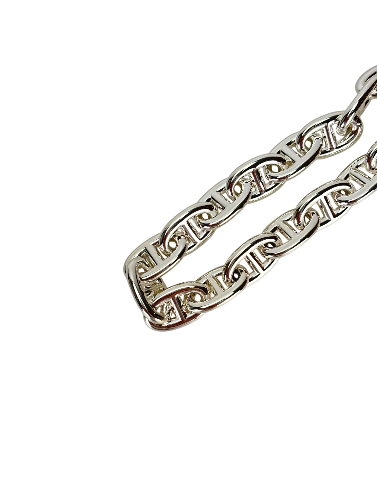 HERMES - Silver 925 Chaine d'Ancre Mantel Necklace 