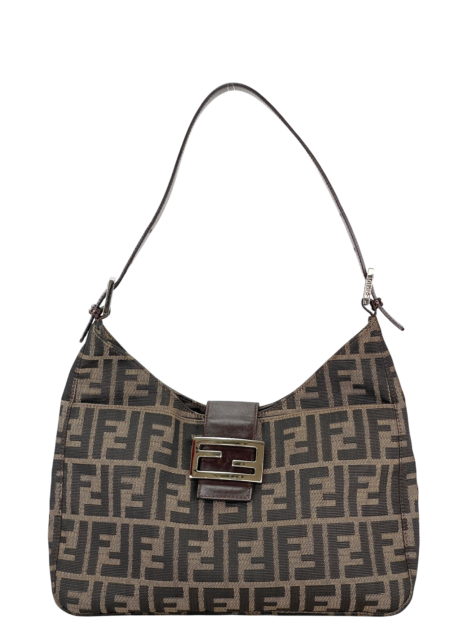 FENDI - Beige Zucca Mamma Handbag Gold Hardware