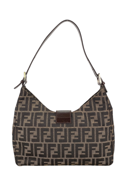 FENDI - Beige Zucca Mamma Handbag Gold Hardware