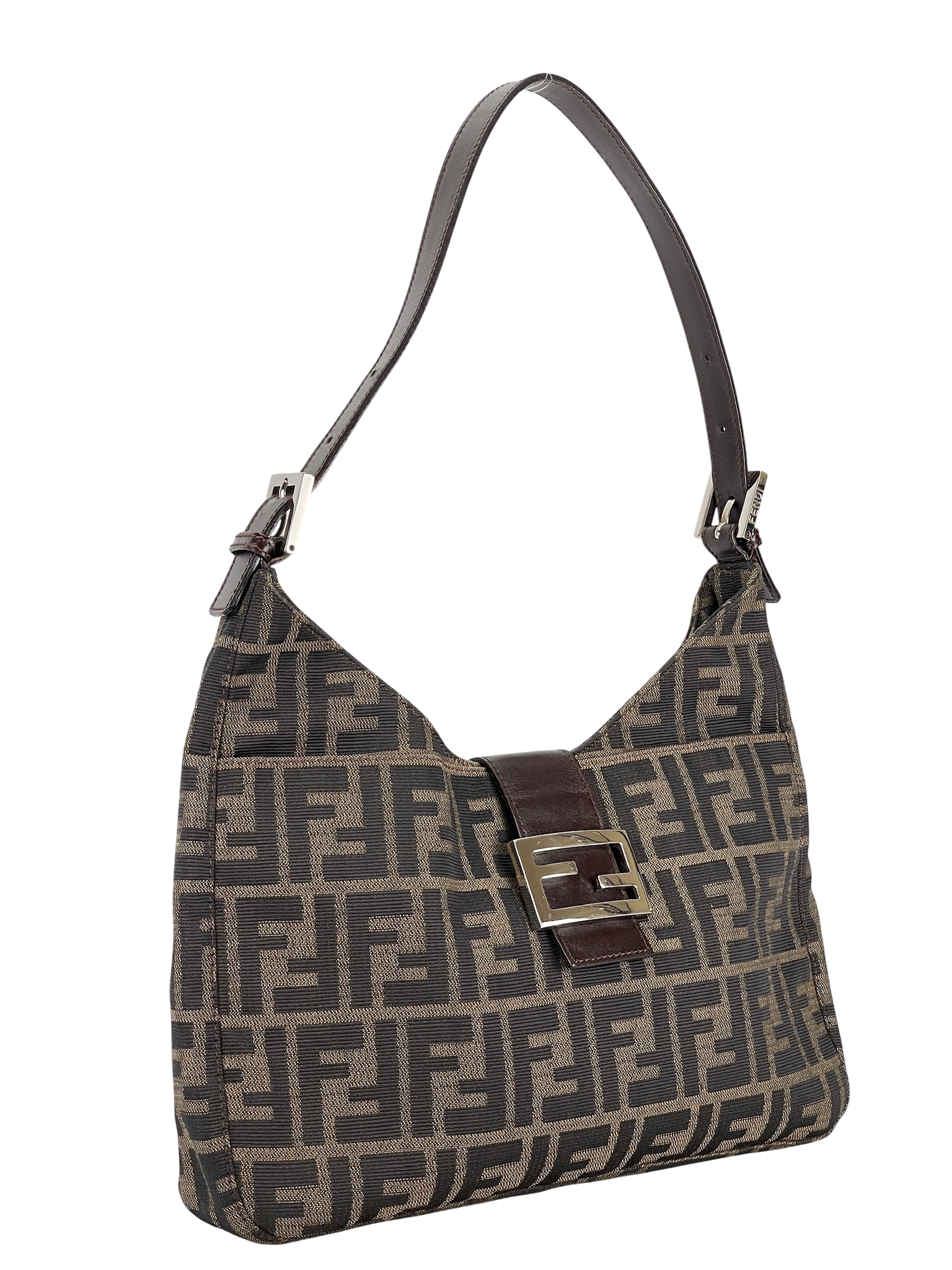 FENDI - Beige Zucca Mamma Handbag Gold Hardware