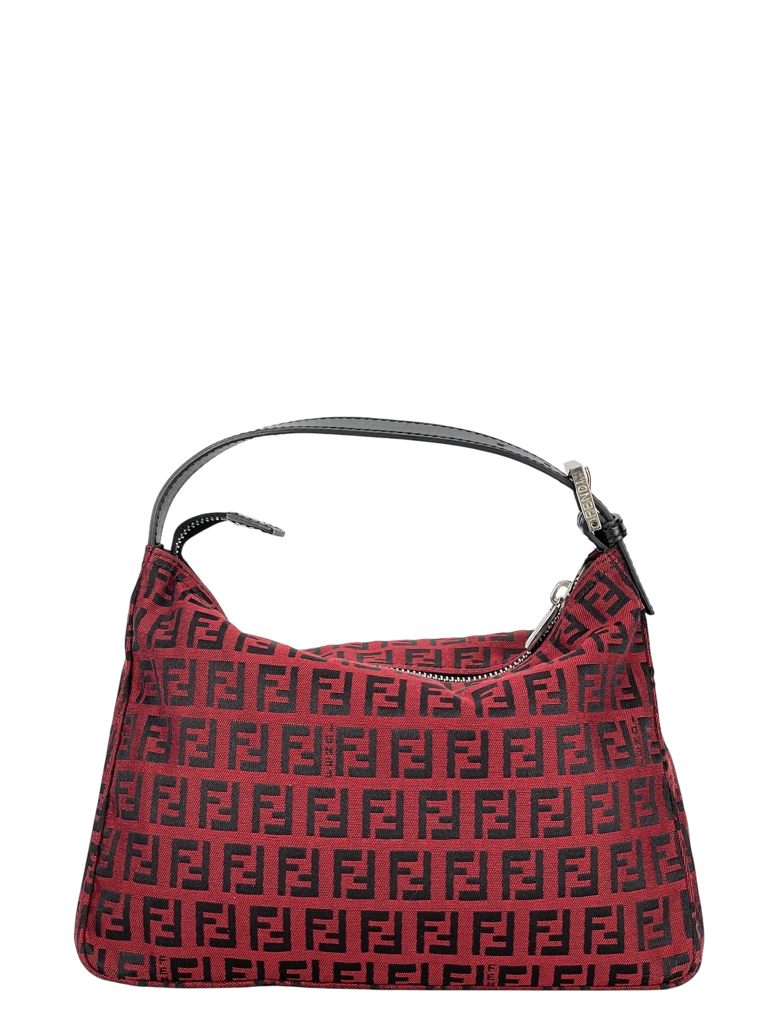FENDI - Red Canvas Zucchino Handbag 