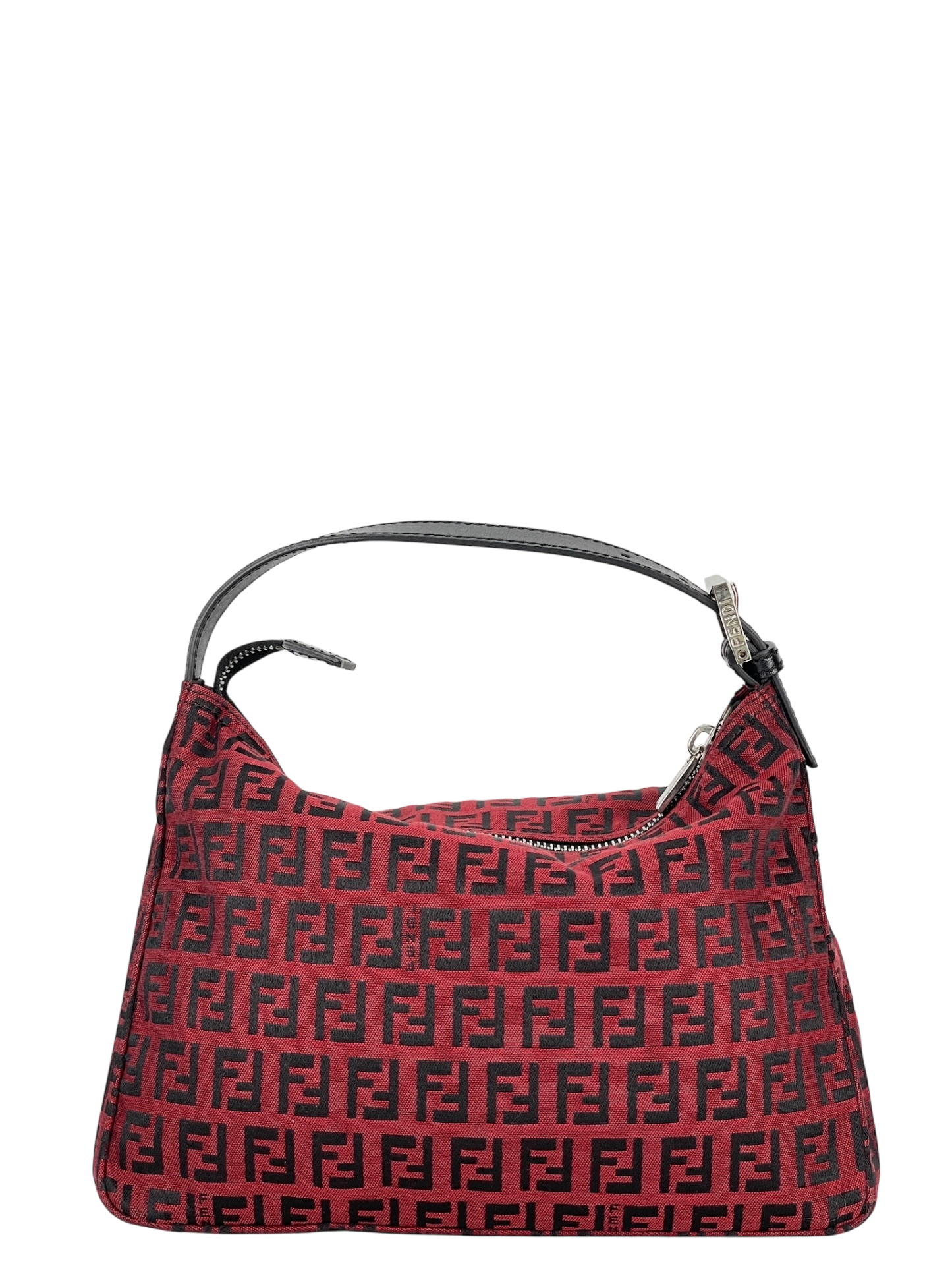 FENDI - Red Canvas Zucchino Handbag