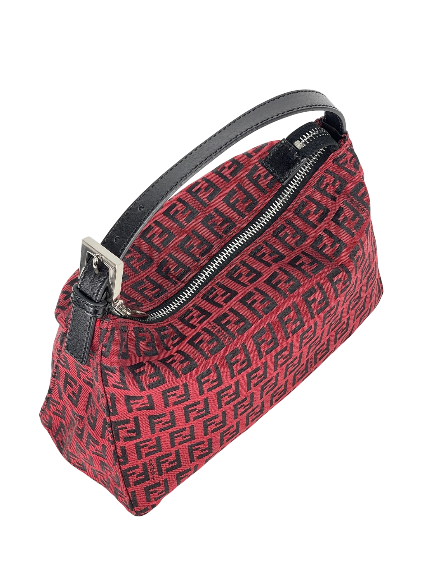 FENDI - Red Canvas Zucchino Handbag 