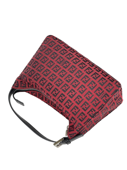 FENDI - Red Canvas Zucchino Handbag 