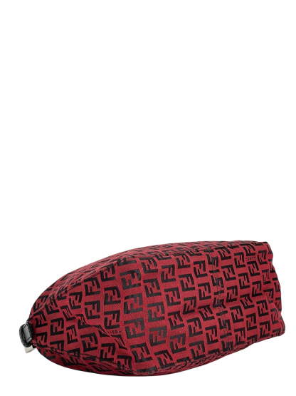 FENDI - Red Canvas Zucchino Handbag 