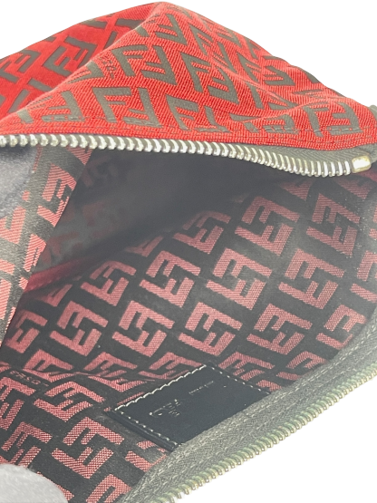 FENDI - Red Canvas Zucchino Handbag 