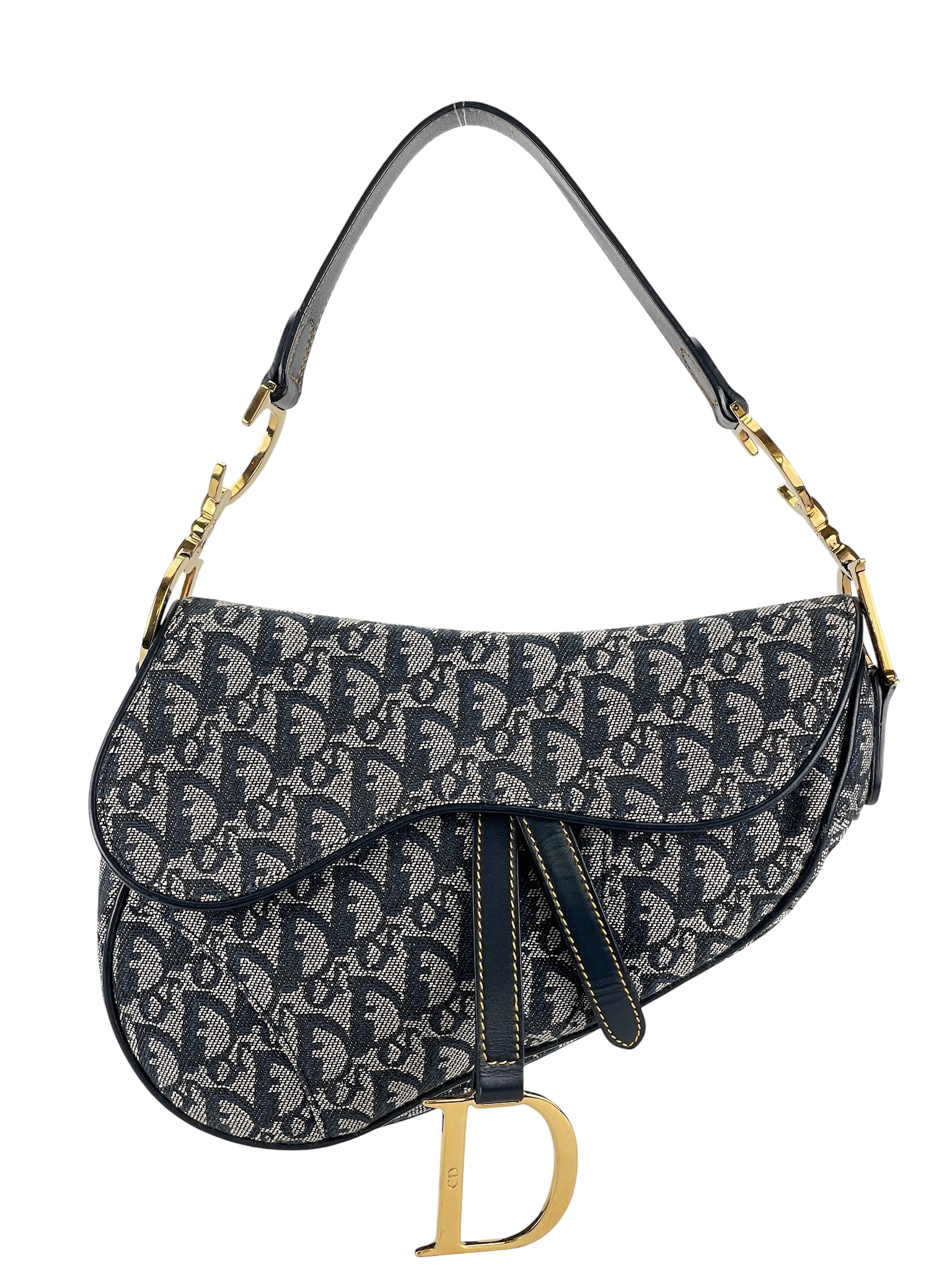 CHRISTIAN DIOR - Navy Trotter Saddle Handbag