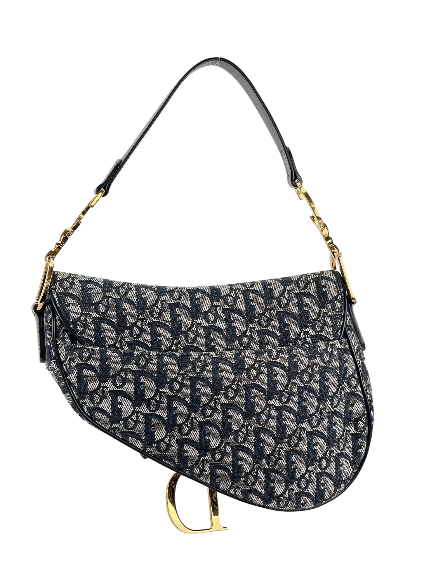 CHRISTIAN DIOR - Navy Trotter Saddle Handbag