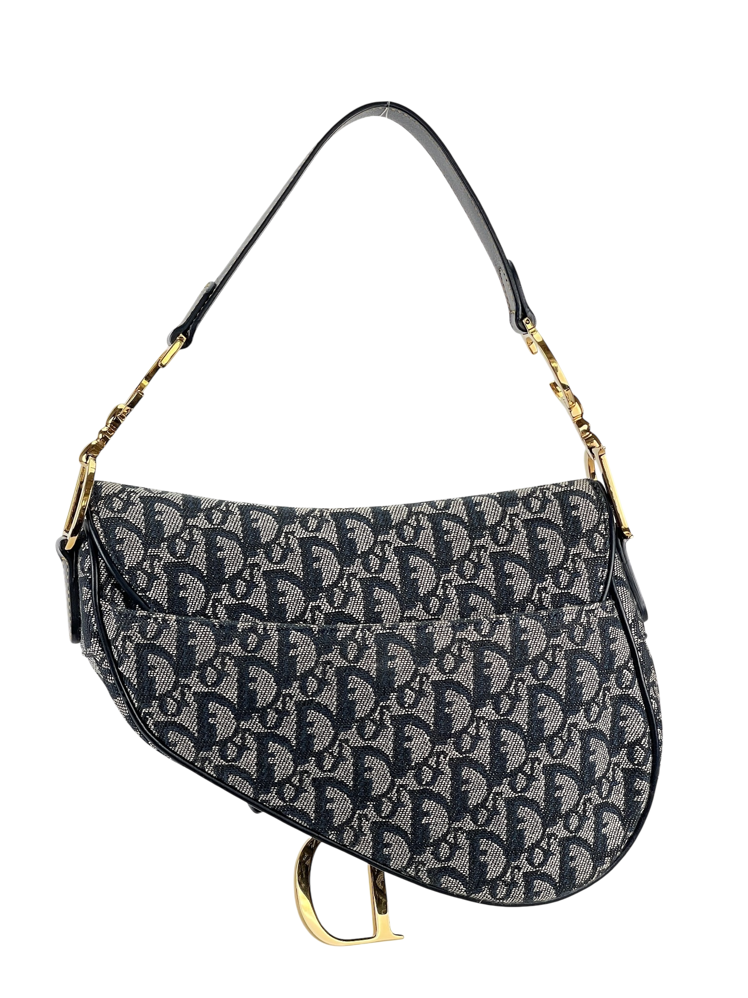 CHRISTIAN DIOR - Navy Trotter Saddle Handbag