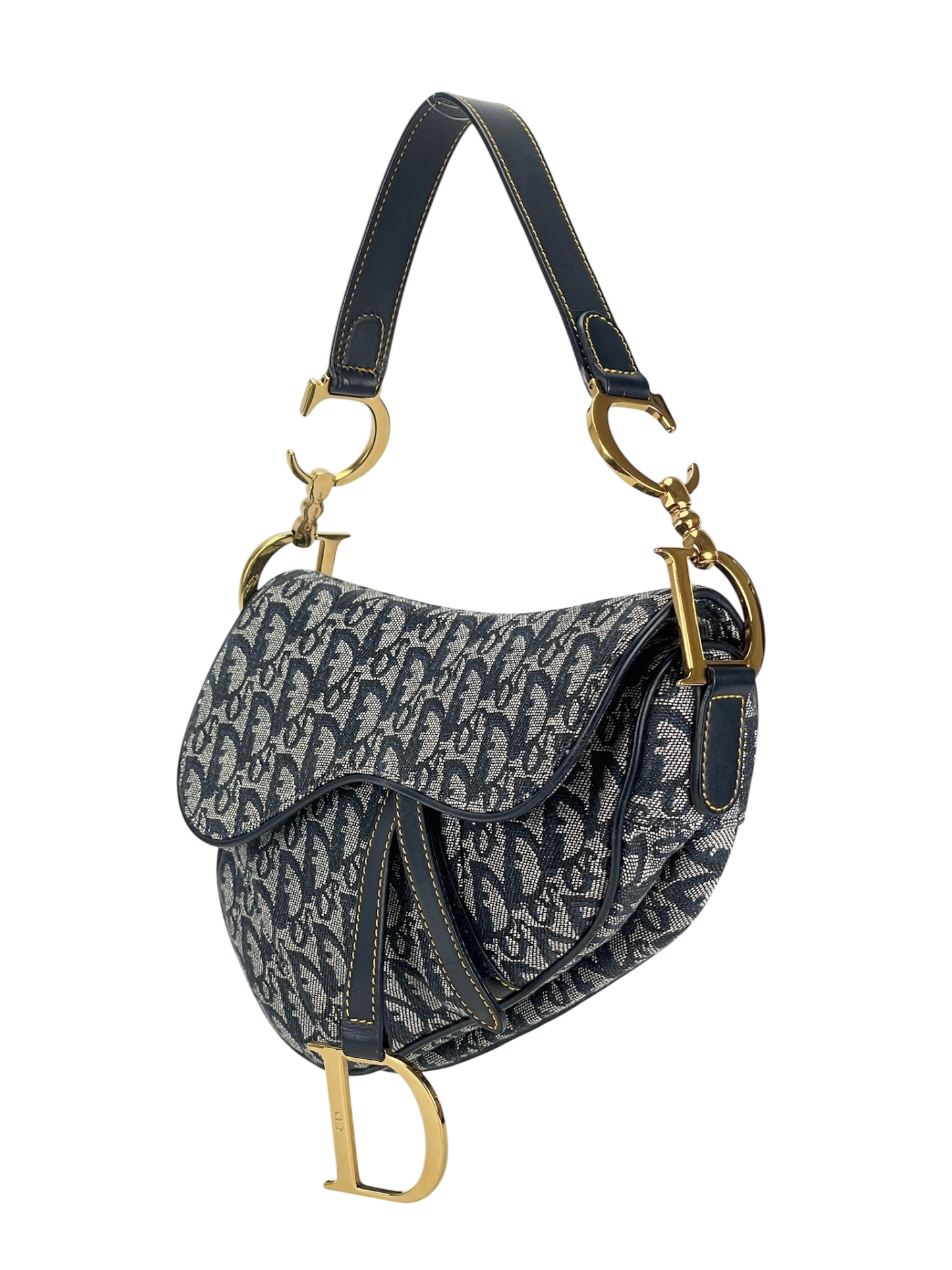 CHRISTIAN DIOR - Navy Trotter Saddle Handbag