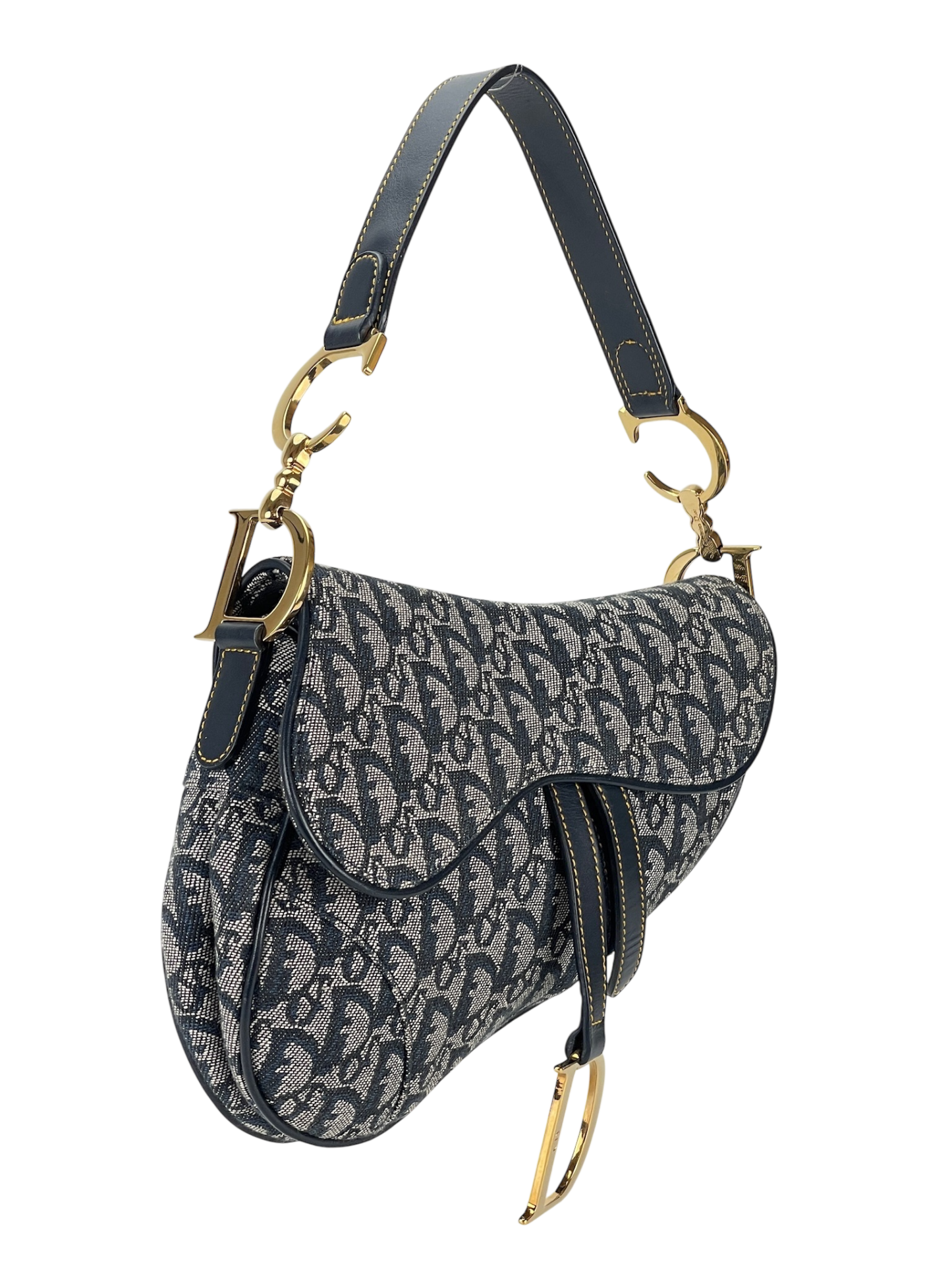 CHRISTIAN DIOR - Navy Trotter Saddle Handbag