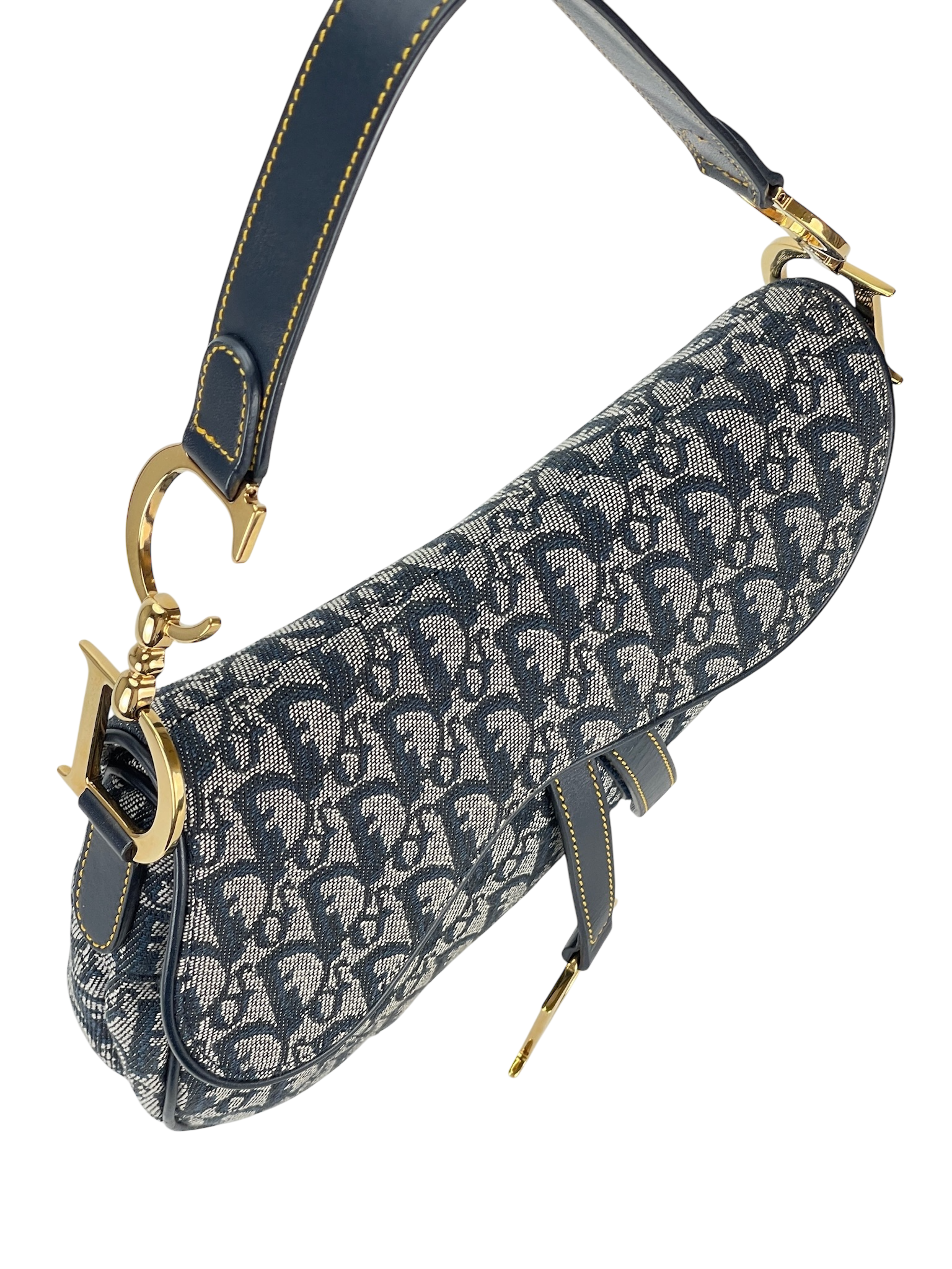 CHRISTIAN DIOR - Navy Trotter Saddle Handbag
