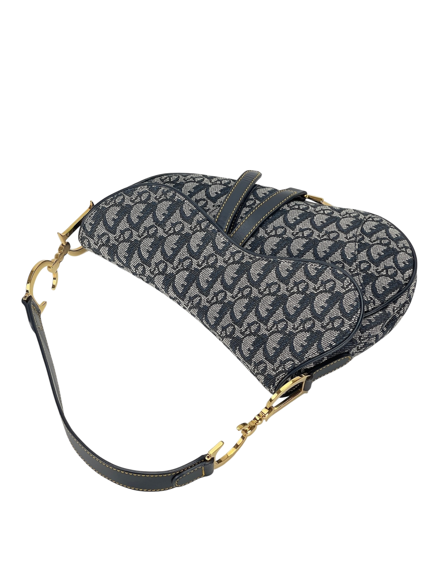 CHRISTIAN DIOR - Navy Trotter Saddle Handbag
