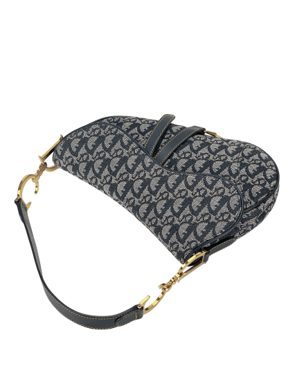 CHRISTIAN DIOR - Navy Trotter Saddle Handbag