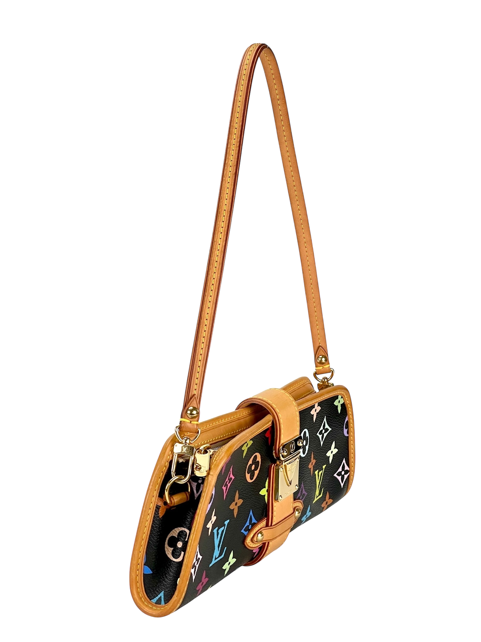 LOUIS VUITTON - Shirley Bron 2way Bag Black Monogram Multicolor