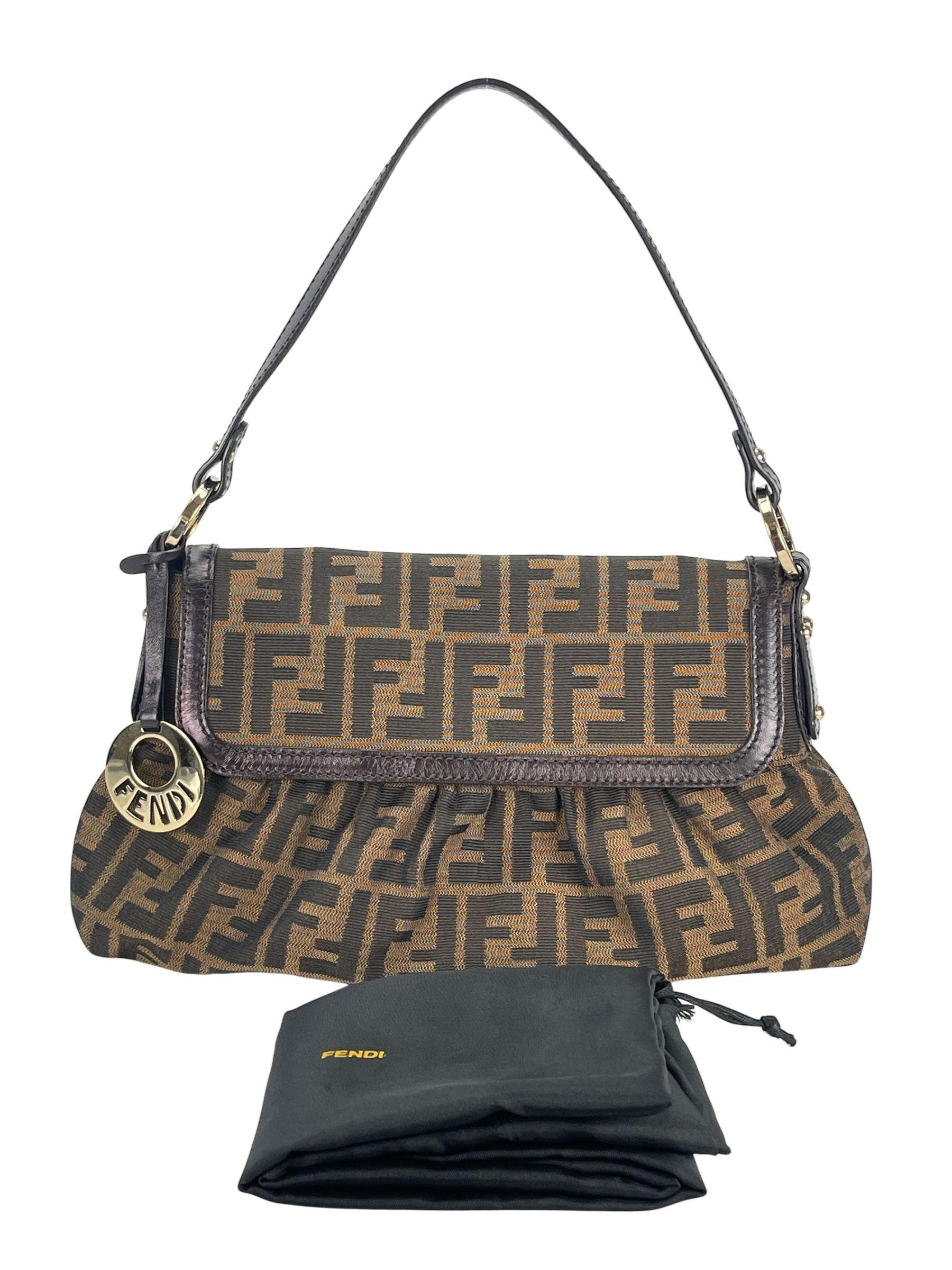 FENDI - Zucca Canvas Chef Shoulder Bag Tobacco