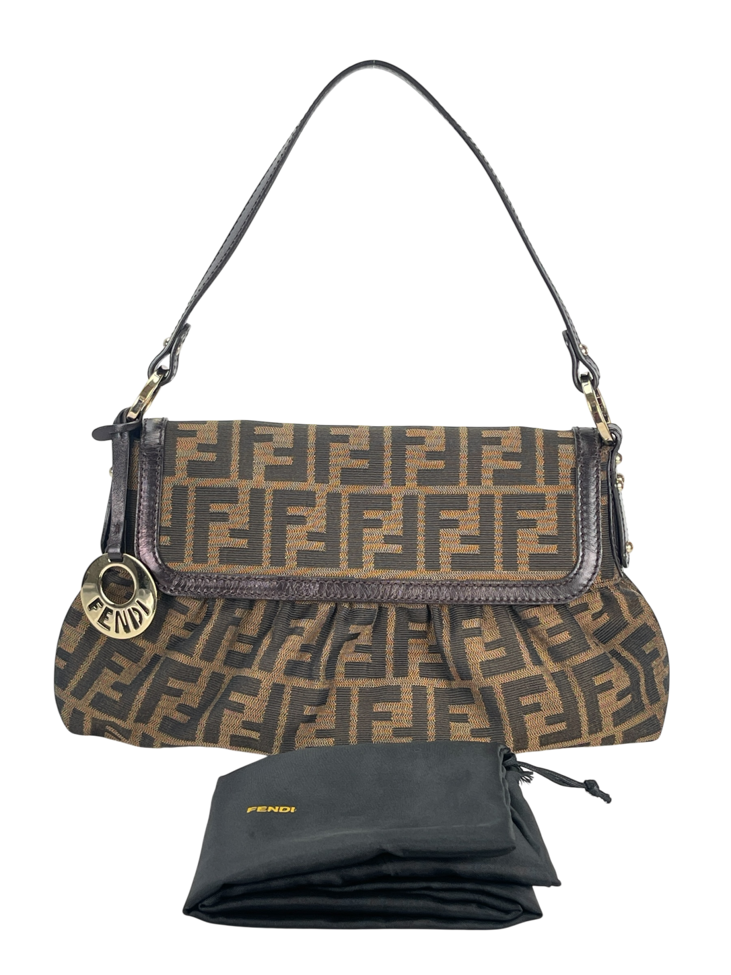 FENDI - Zucca Canvas Chef Shoulder Bag Tobacco