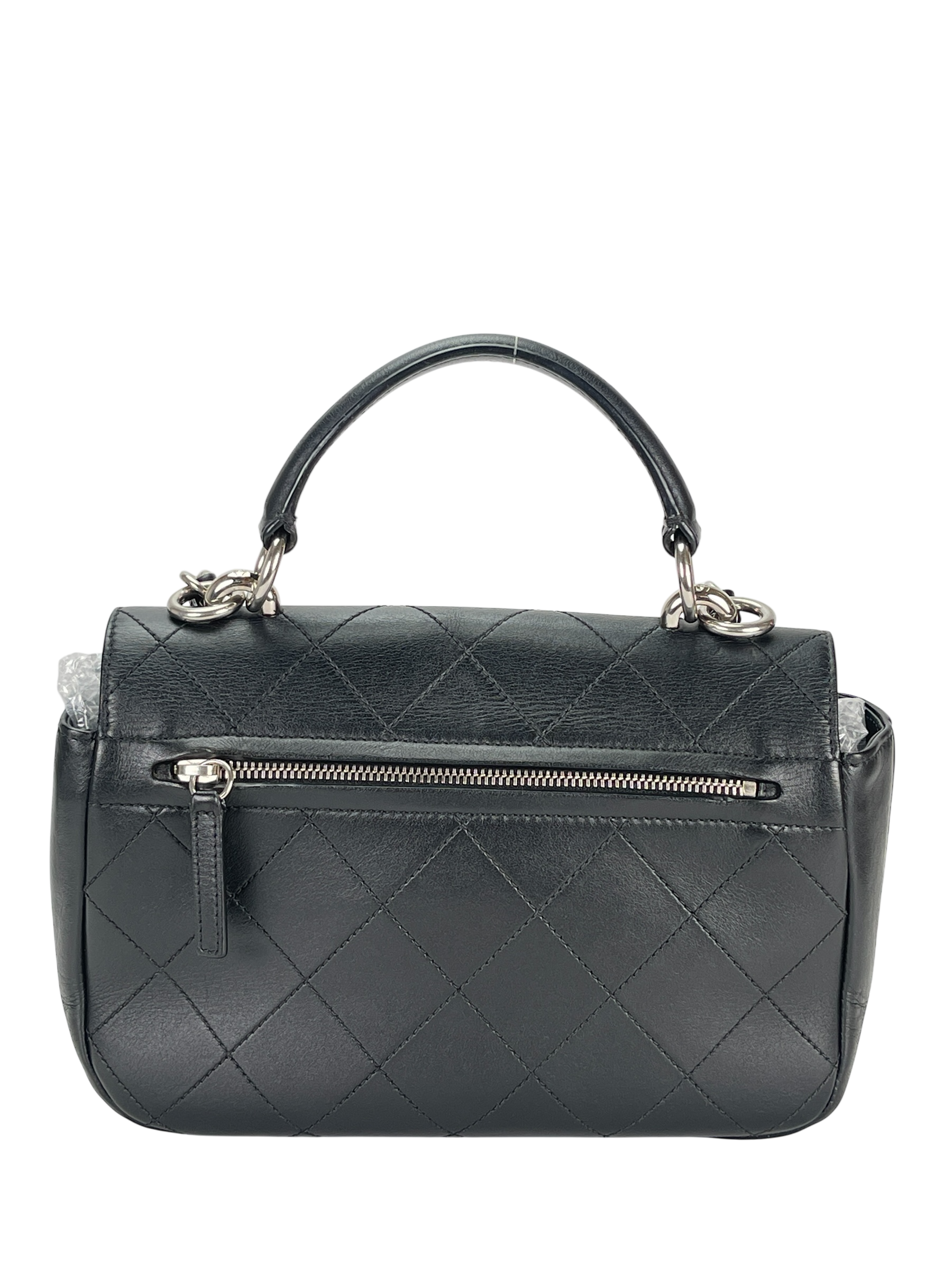 CHANEL - Black Calfskin Coco Mark 2WAY Shoulder Bag