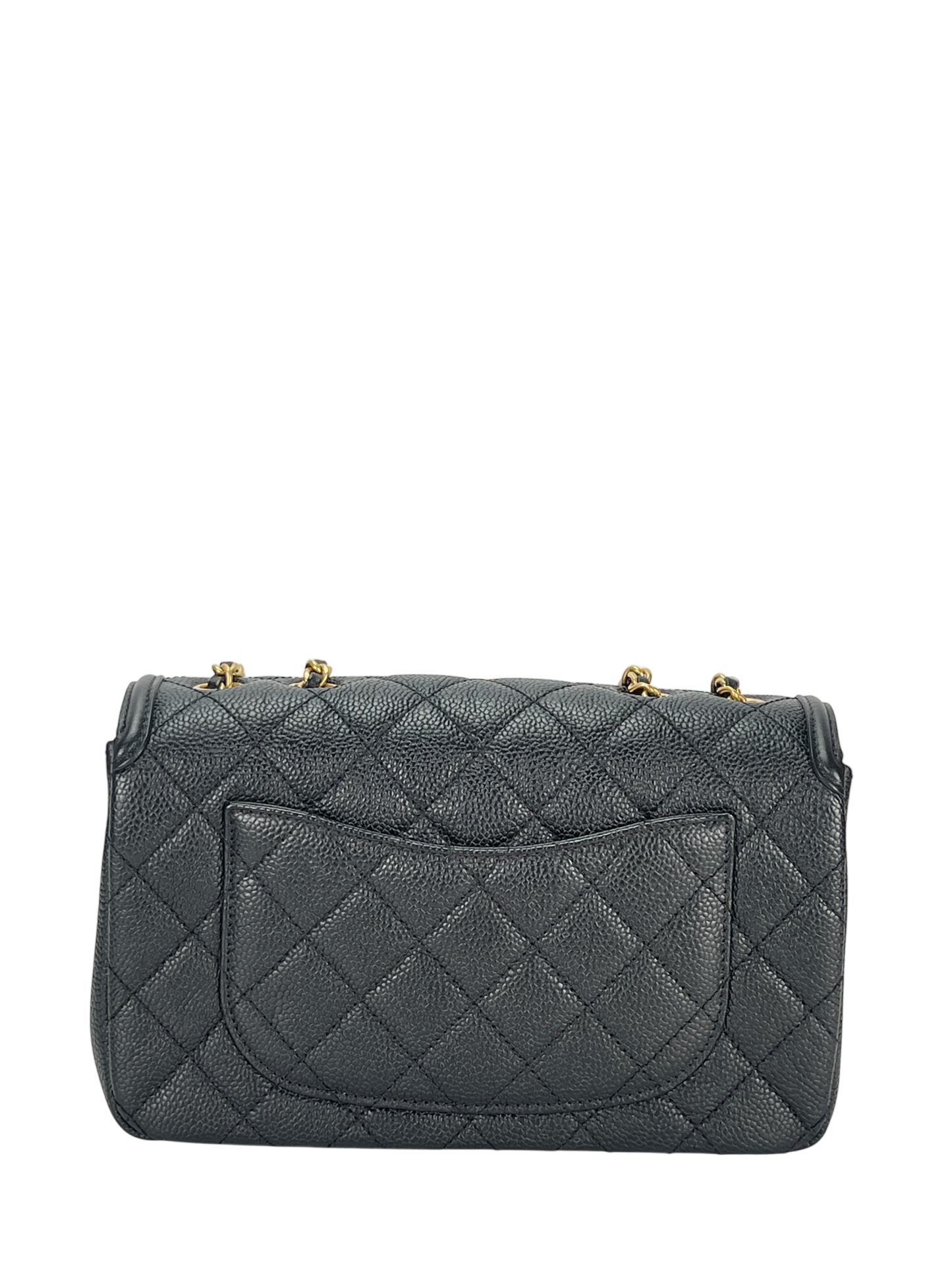CHANEL - Black Caviar Matelasse CC Shoulder Bag