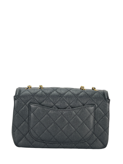 CHANEL - Black Caviar Matelasse CC Shoulder Bag