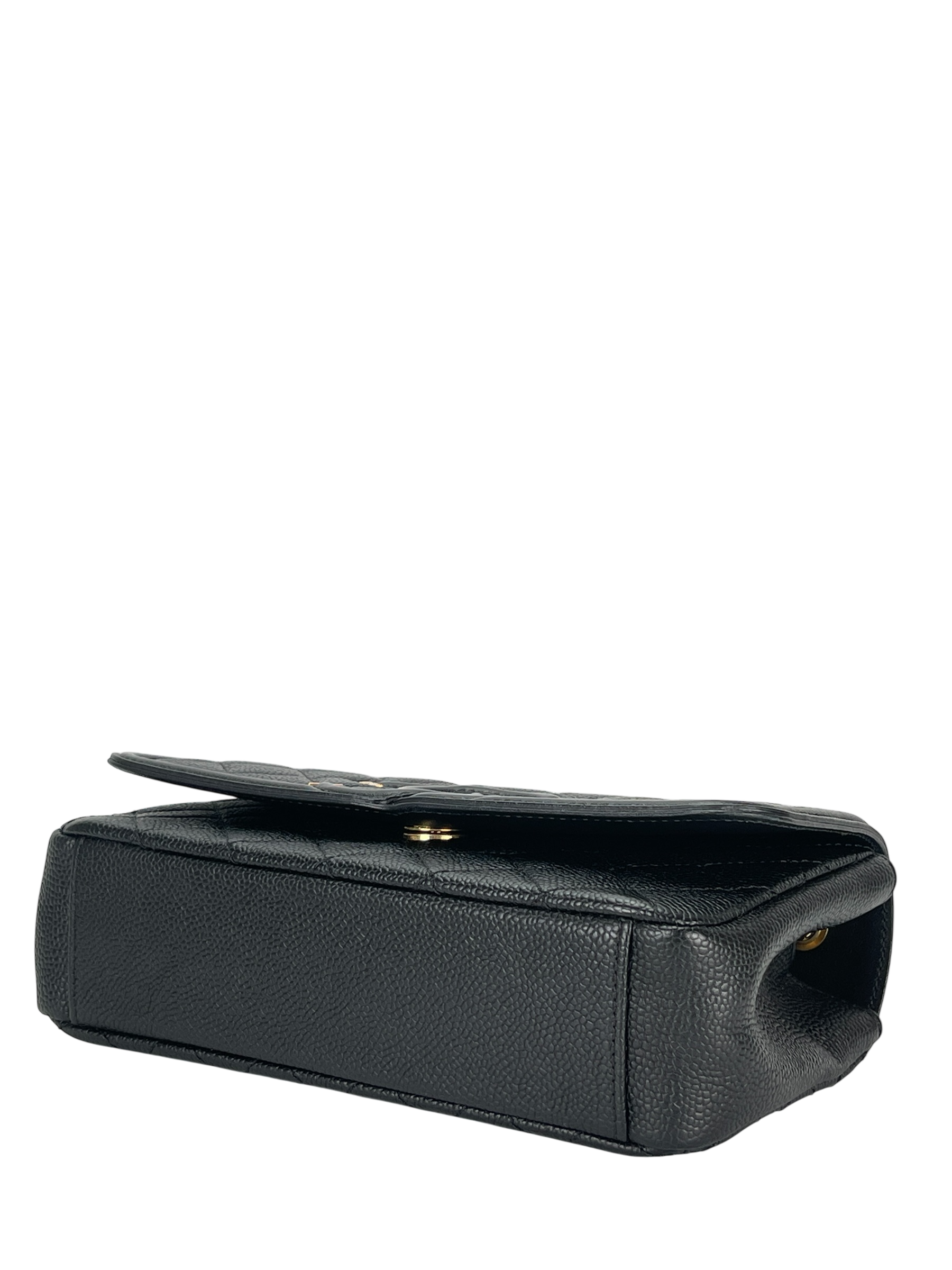 CHANEL - Black Caviar Matelasse CC Shoulder Bag