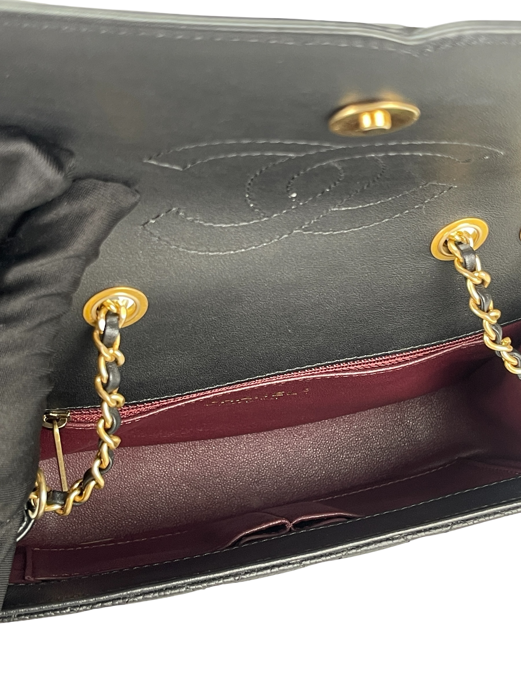 CHANEL - Black Caviar Matelasse CC Shoulder Bag