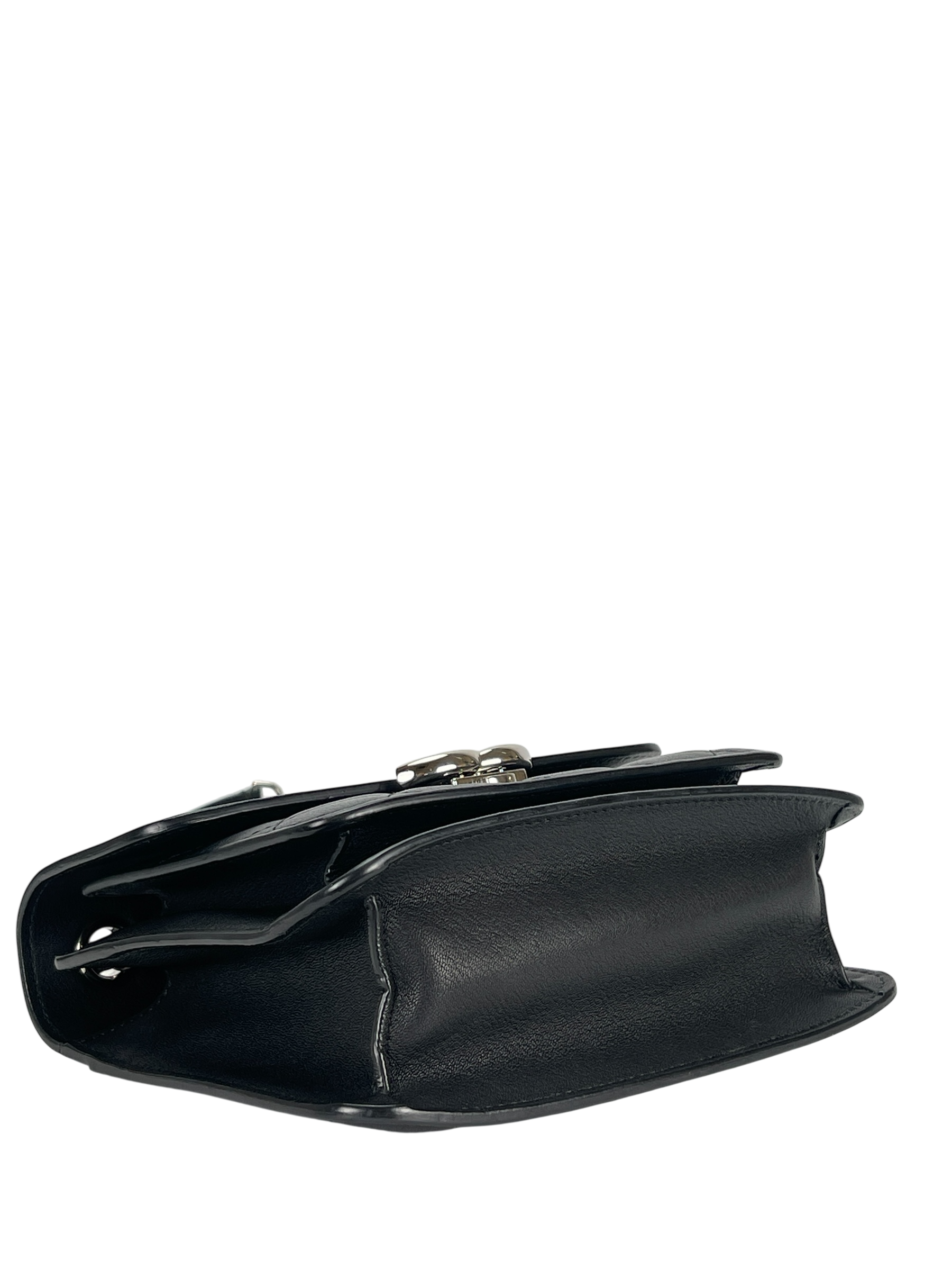 CHANEL - Black Calfskin Mini CC Box Flap Grained Bag