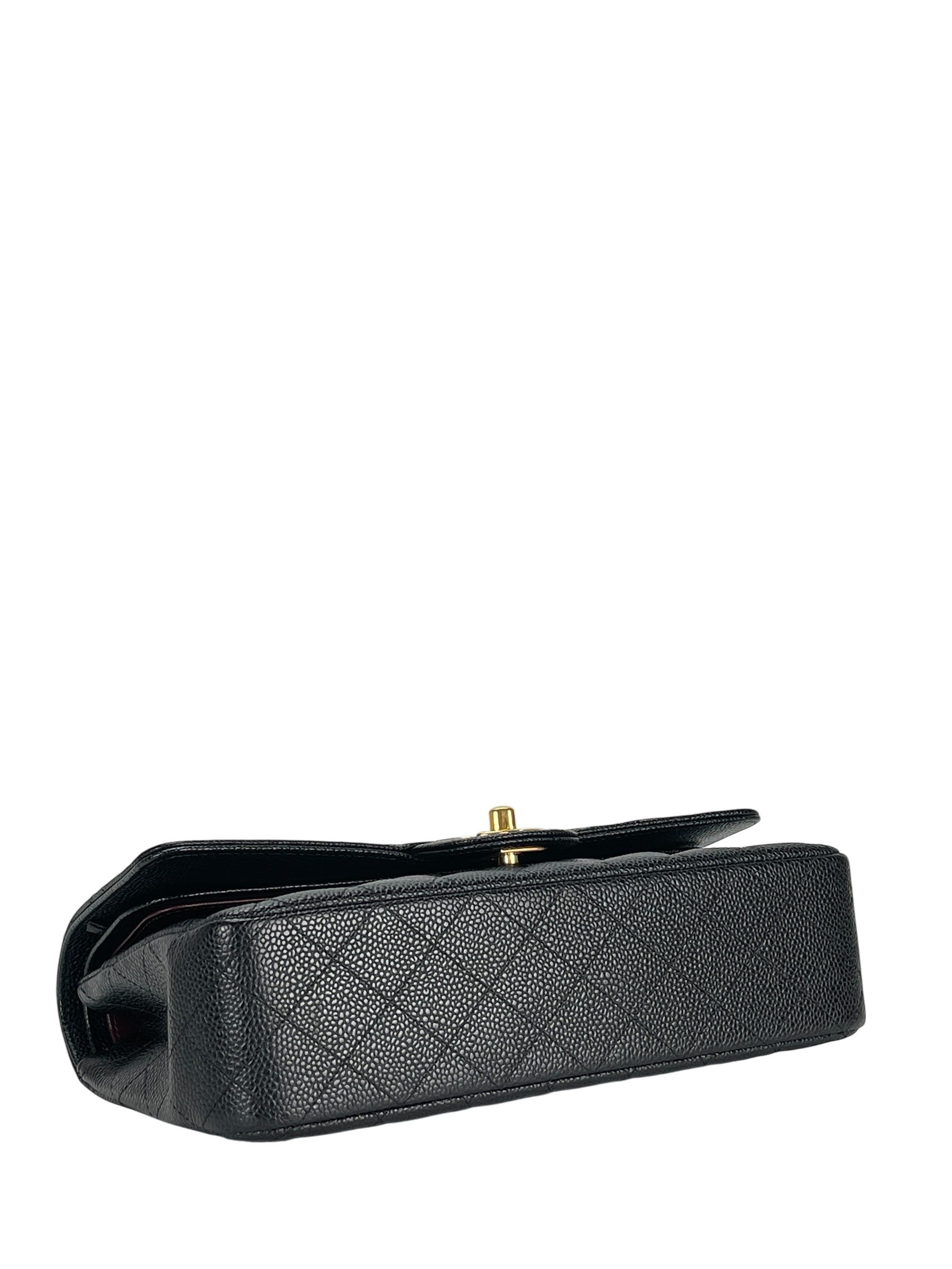 CHANEL - Medium Classic Double Flap Bag Black Caviar Gold Hardware (CF25)