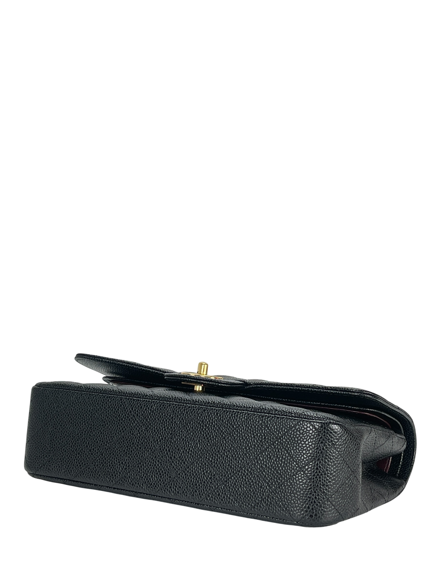 CHANEL - Medium Classic Double Flap Bag Black Caviar Gold Hardware (CF25)