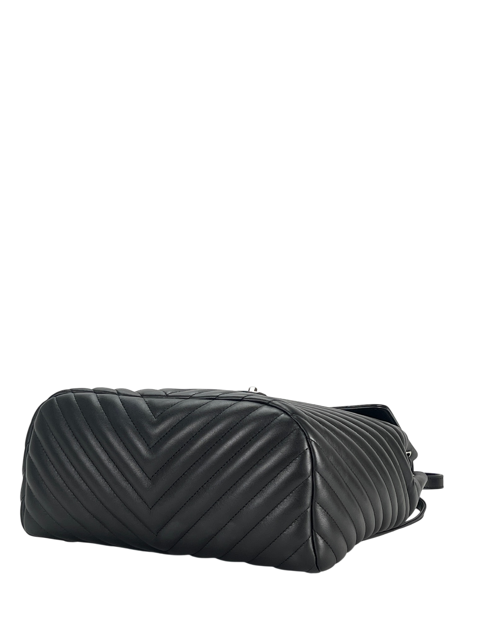 CHANEL -  Black Calfskin Coco Mark Backpack