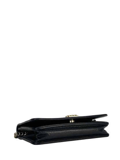 CHANEL - Black Caviar Wallet Quilted Boy On Chain (WOC)