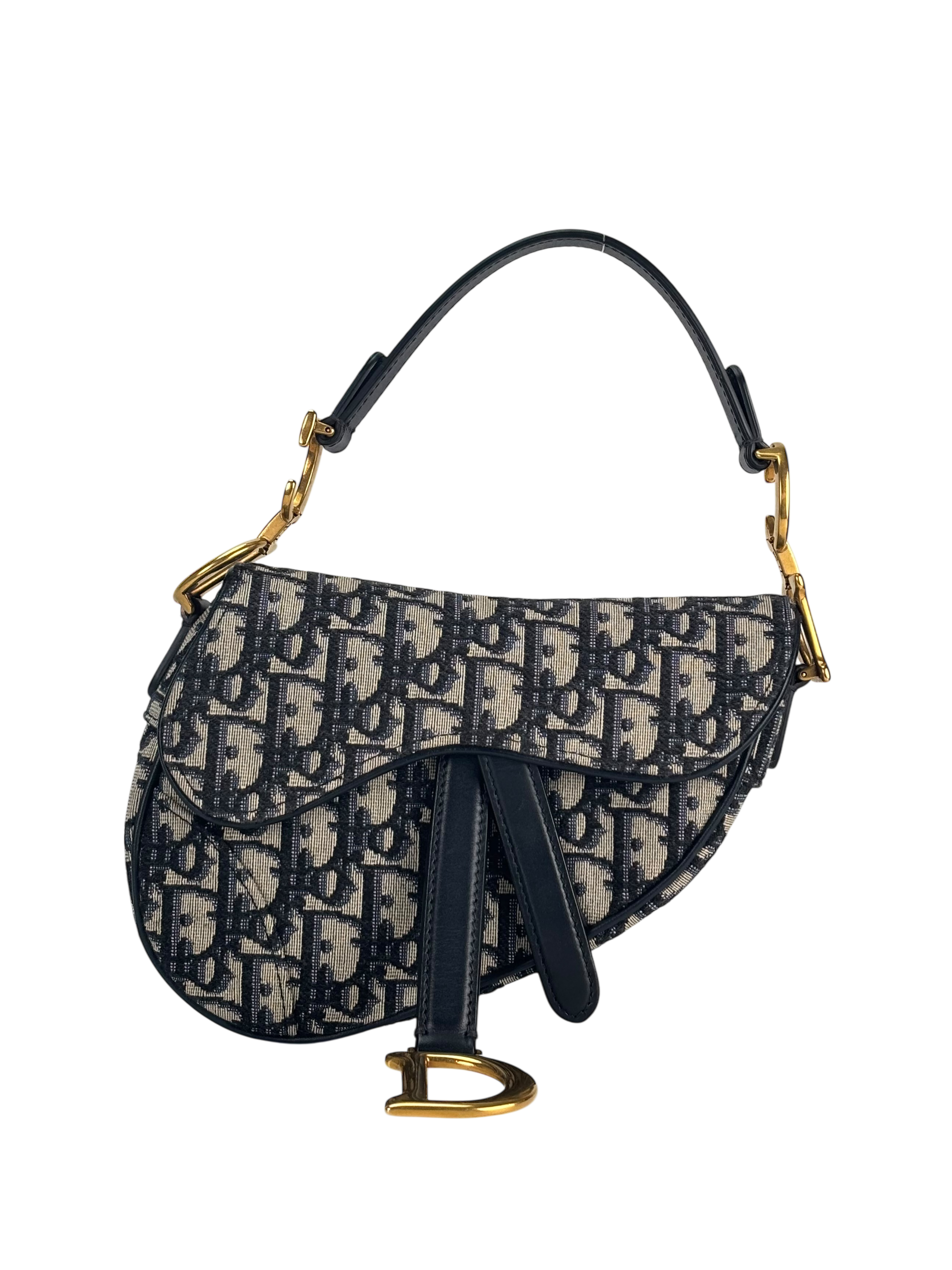 CHRISTIAN DIOR - Navy Trotter Saddle Handbag