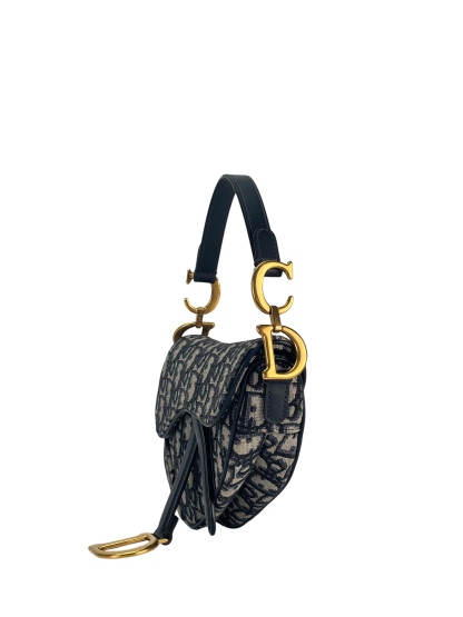 CHRISTIAN DIOR - Navy Trotter Saddle Handbag