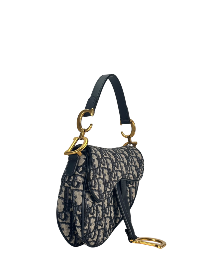 CHRISTIAN DIOR - Navy Trotter Saddle Handbag