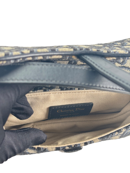CHRISTIAN DIOR - Navy Trotter Saddle Handbag