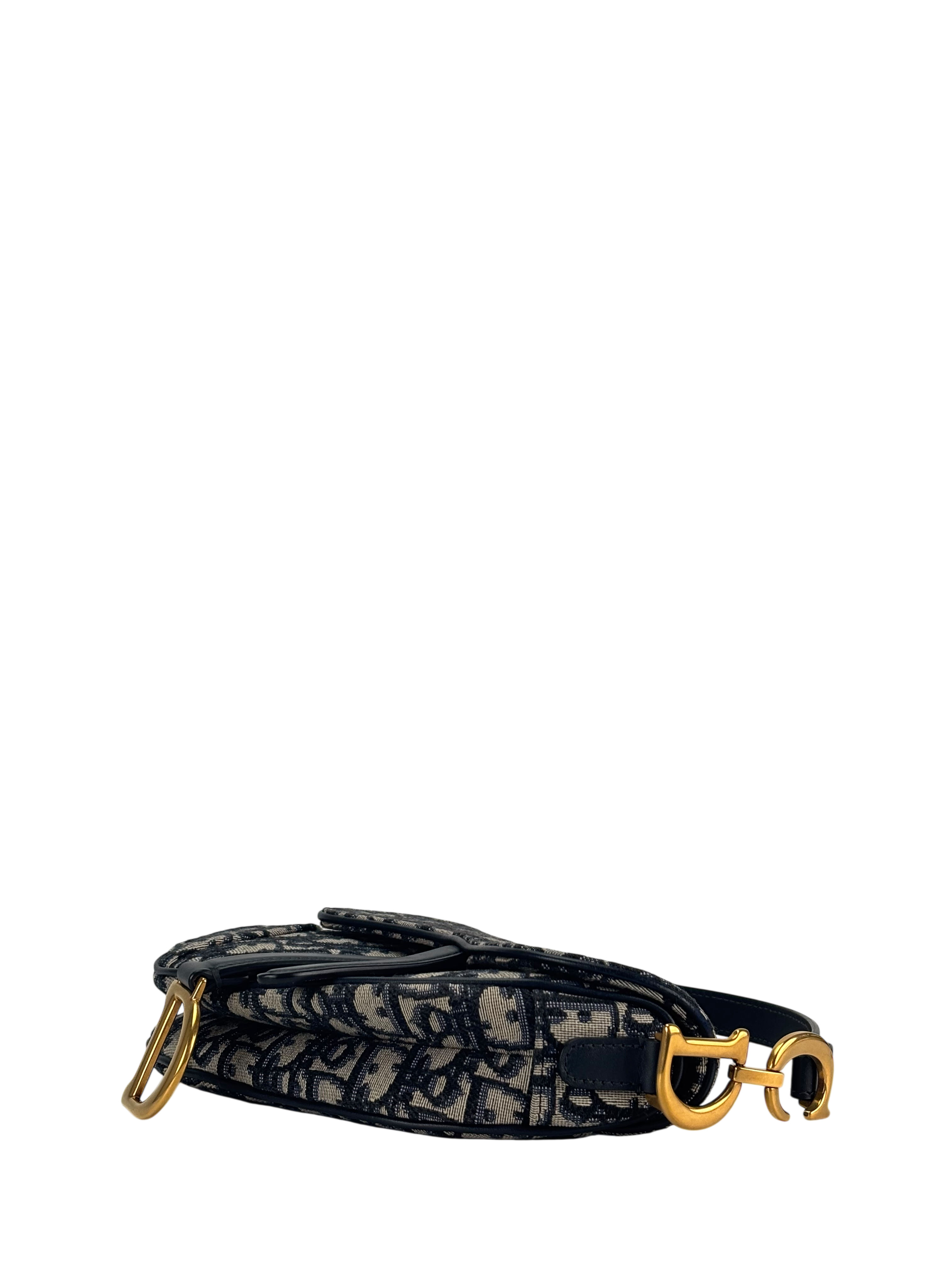 CHRISTIAN DIOR - Navy Trotter Saddle Handbag
