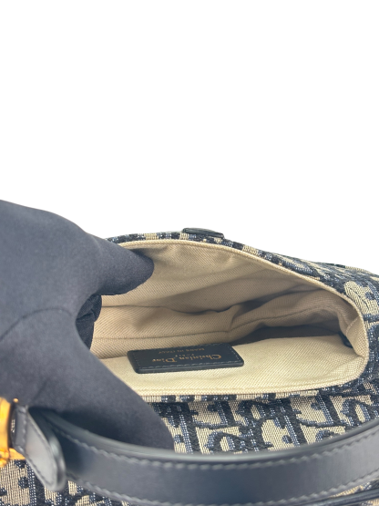 CHRISTIAN DIOR - Navy Trotter Saddle Handbag
