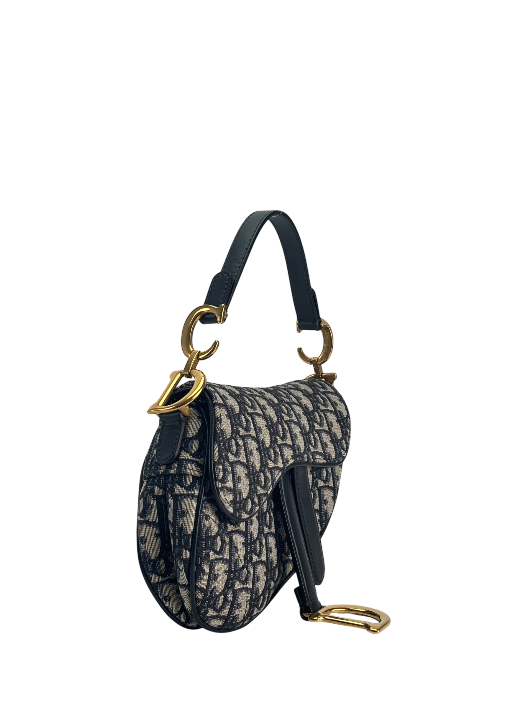 CHRISTIAN DIOR - Navy Trotter Saddle Handbag