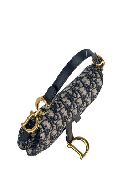 CHRISTIAN DIOR - Navy Trotter Saddle Handbag