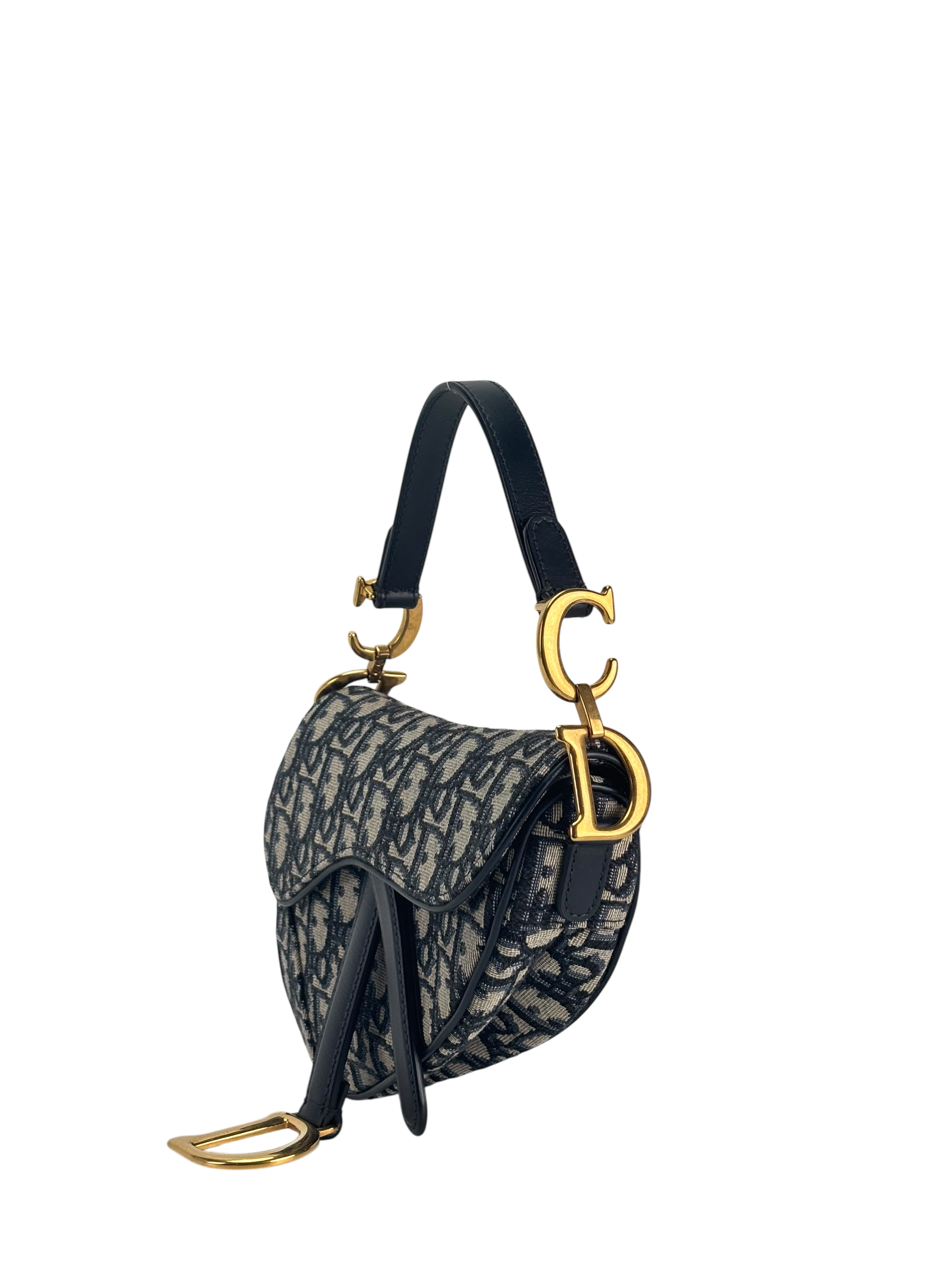 CHRISTIAN DIOR - Navy Trotter Saddle Handbag