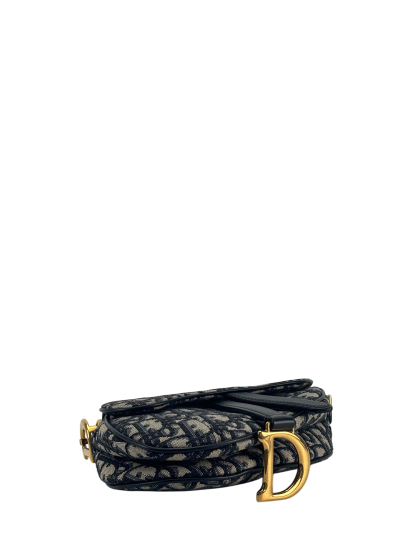 CHRISTIAN DIOR - Navy Trotter Saddle Handbag
