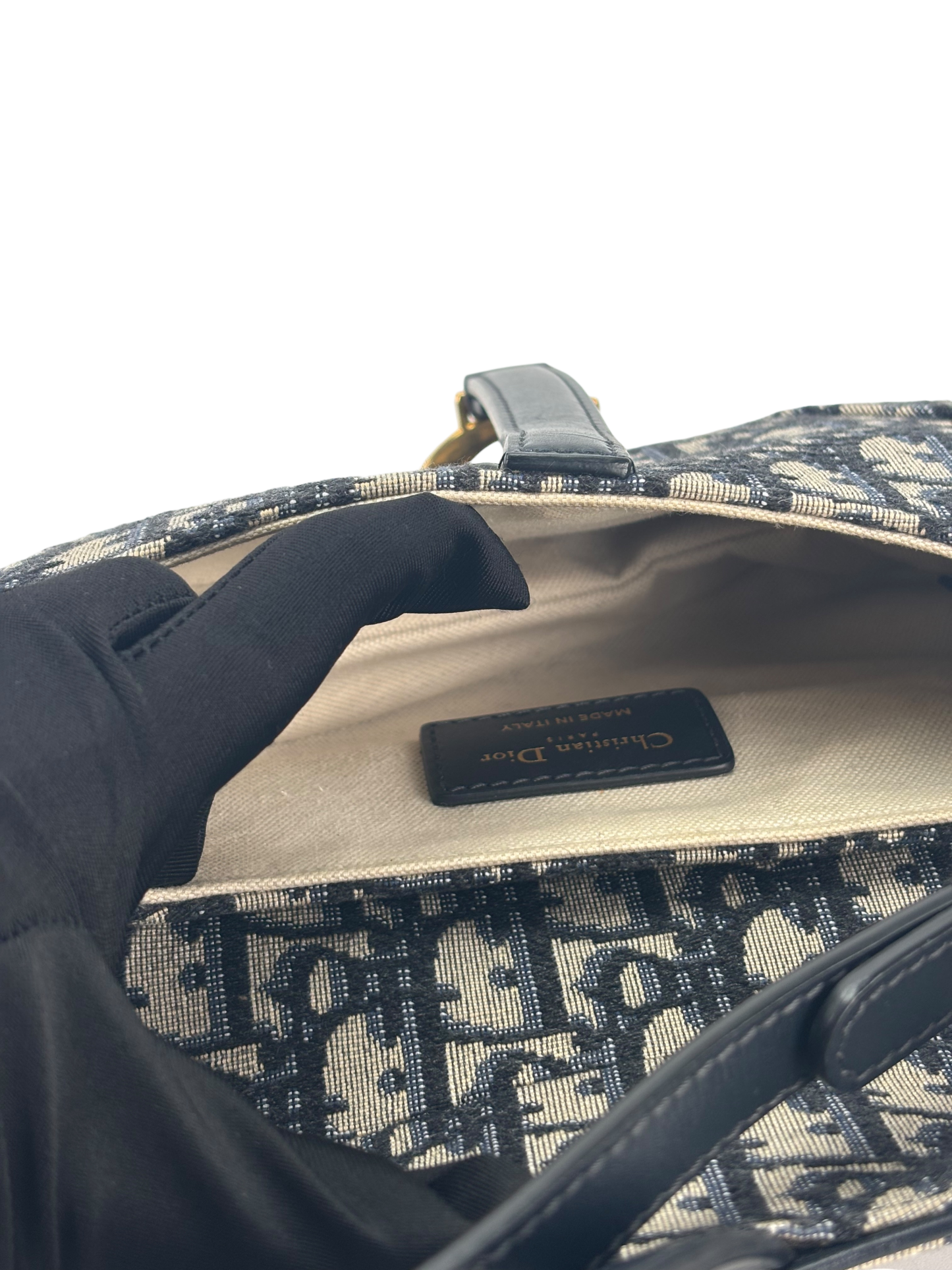 CHRISTIAN DIOR - Navy Trotter Saddle Handbag