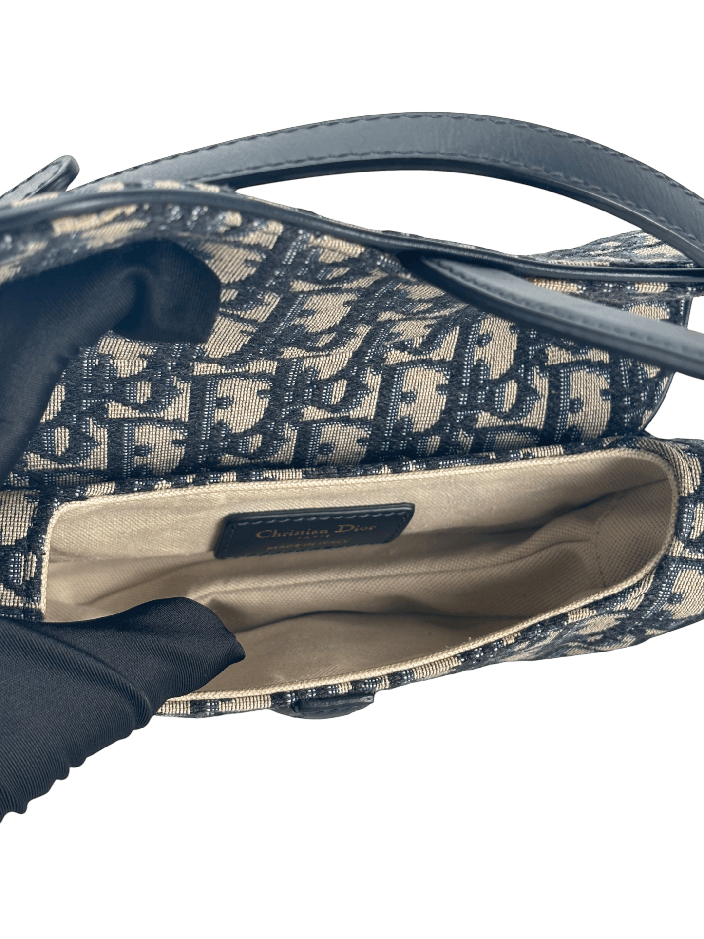 CHRISTIAN DIOR - Navy Trotter Saddle Handbag