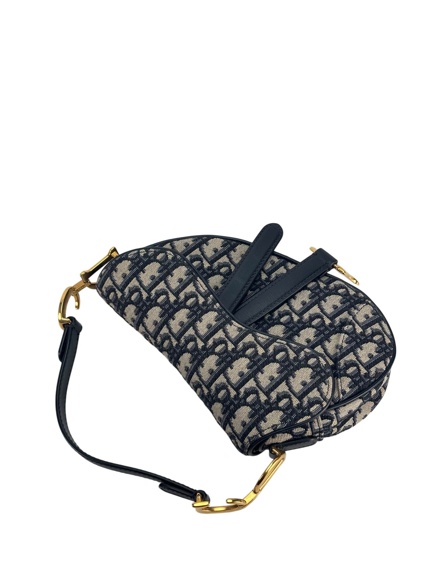 CHRISTIAN DIOR - Navy Trotter Saddle Handbag