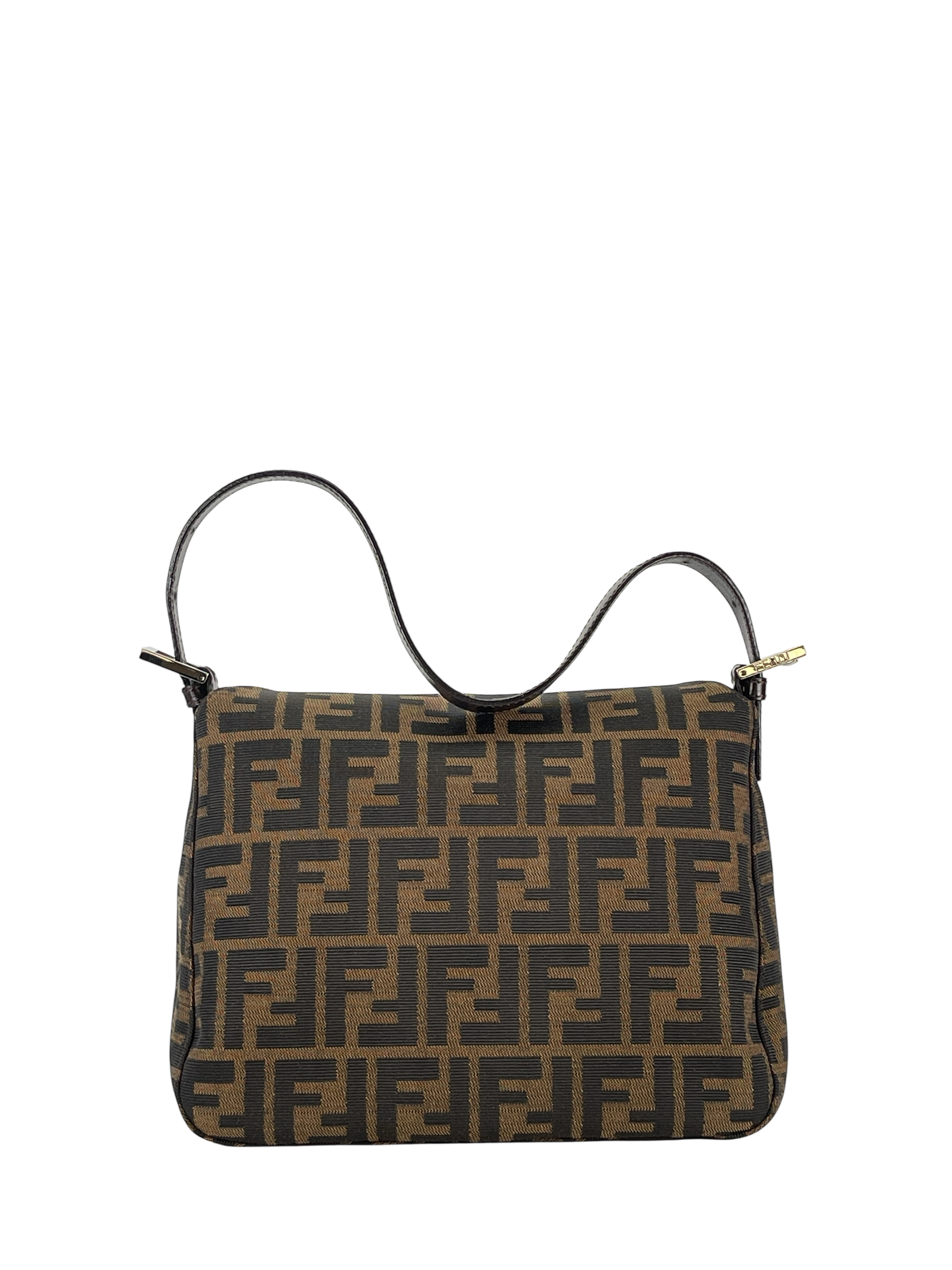 FENDI - Zucca Shoulder Bag Brown Silver Hardware