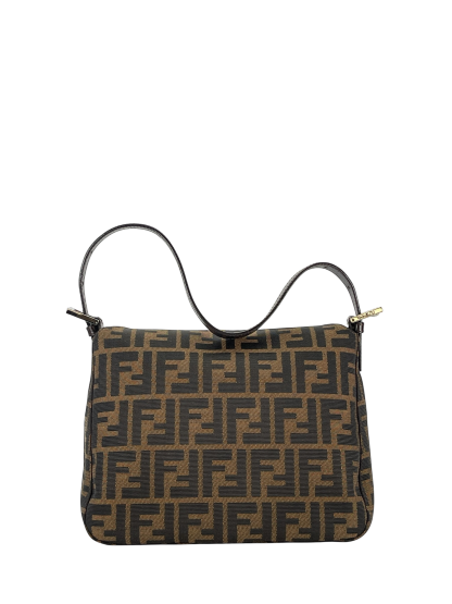FENDI - Zucca Shoulder Bag Brown Silver Hardware