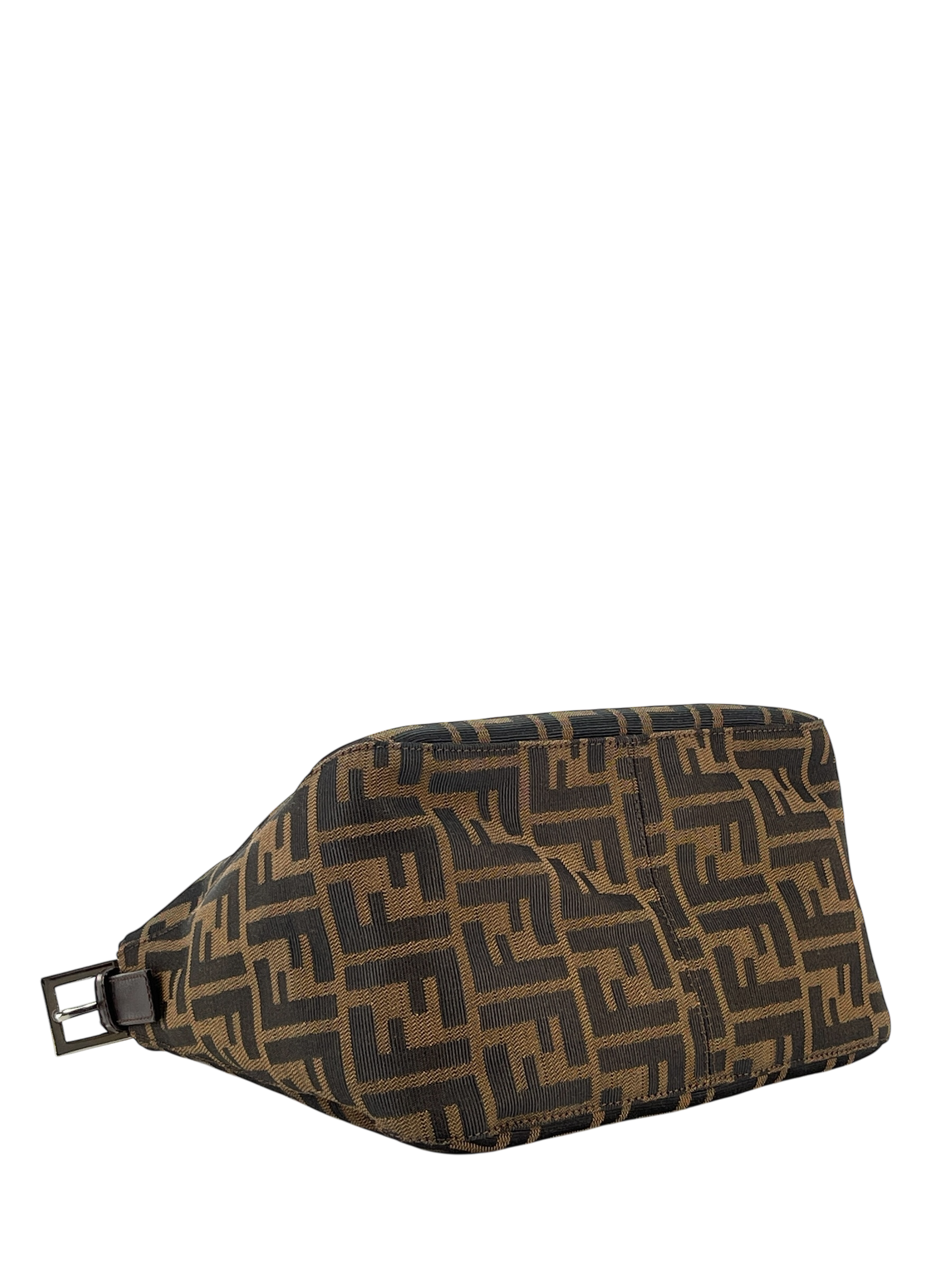 FENDI - Zucca Shoulder Bag Brown Silver Hardware