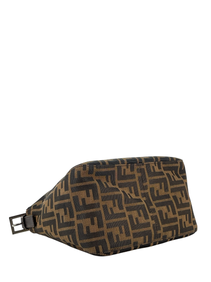 FENDI - Zucca Shoulder Bag Brown Silver Hardware