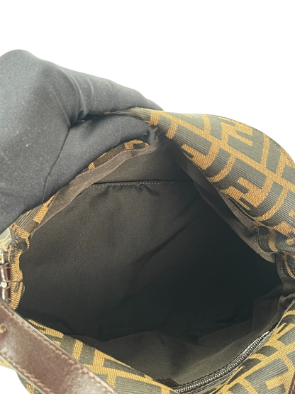 FENDI - Zucca Shoulder Bag Brown Silver Hardware